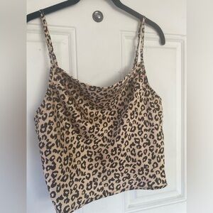 SPAGHETTI STRAP TOP (CUTE CHEETAH SATIN PRINT)